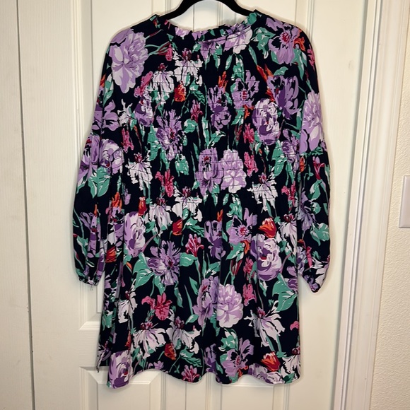 NWOT Caffe Marrakech Sheer Floral Long Sleeve Button Down Oversized Size Large - Picture 6 of 6